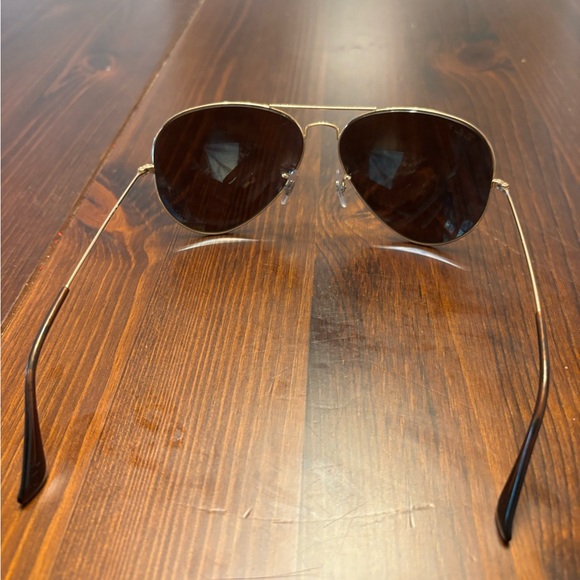 Ray-Ban Gold Frame Brown Lens Aviator Sunglasses - Picture 3 of 4